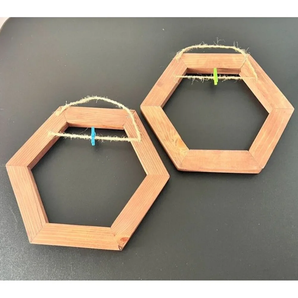 Hexagon photo frames - set of 2